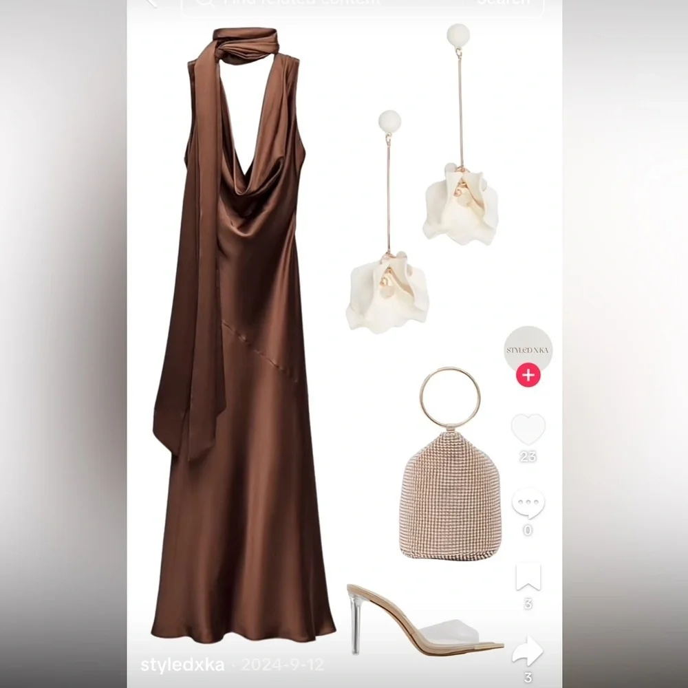 NWT Zara dress gown scarf satin neck
🚨FIRM PRICE NO DISCOUNT ON THIS DRESS - Picture 4 of 13